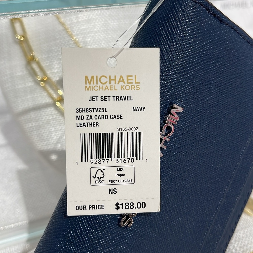 Michael Kors Navy Card Holder - Picture 6 of 16